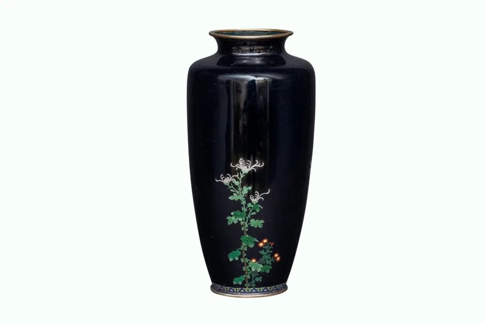 Magnificent Japanese Meiji Cloisonné Enamel Vase with Pheasants, Inaba Co. - Image 10
