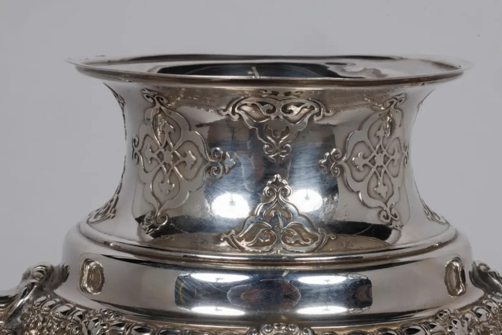 A Rare Tiffany & Co. Sterling Silver and Mixed Metal Python Snake Trophy Vase - Image 8