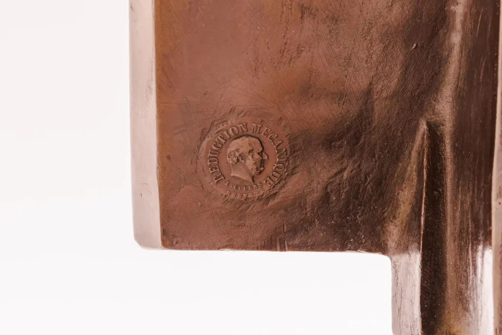 A Patinated Bronze Bust of Jesus Christ by Clesinger and Barbedienne, 12" High - Image 12