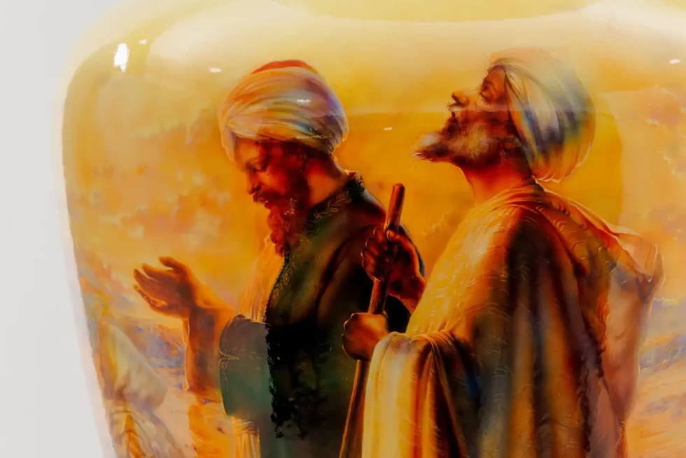 A Palatial Sevres Orientalist Vase ‘Prayers in the Desert’ by Andre Dore - Image 10