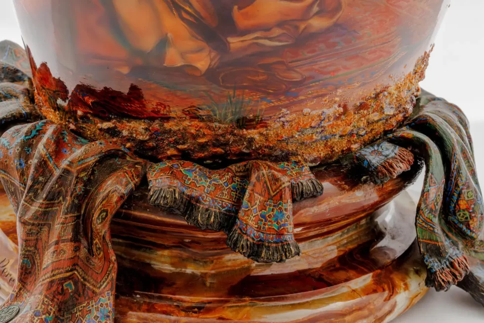 A Palatial Sevres Orientalist Vase ‘Prayers in the Desert’ by Andre Dore - Image 20