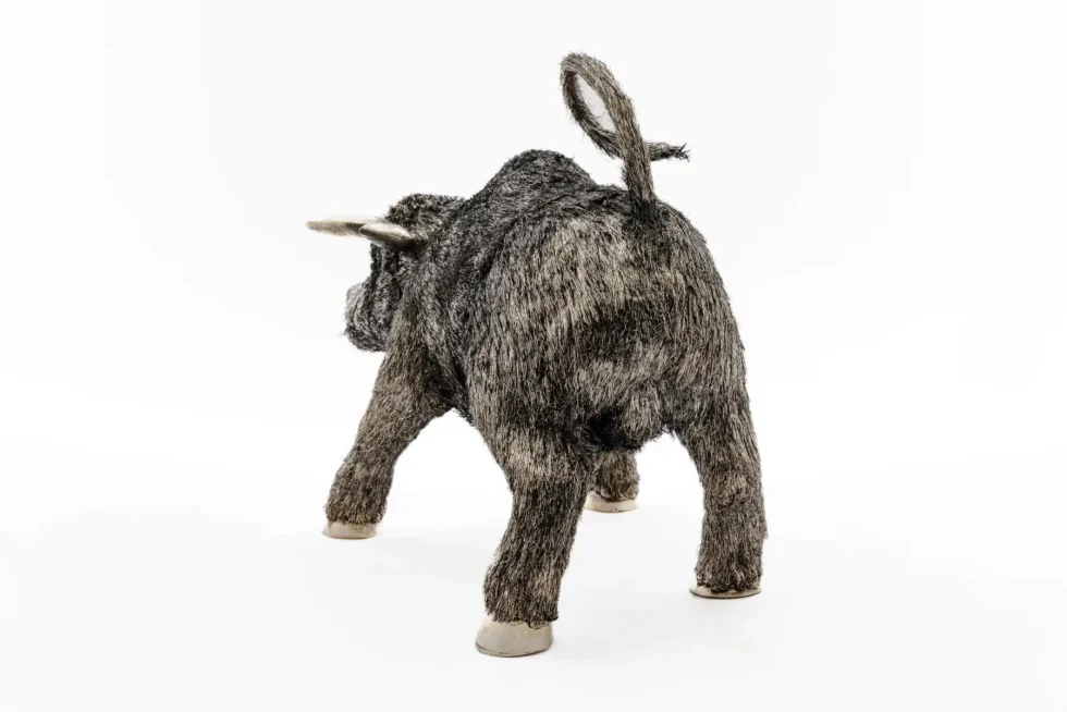 A Powerful Buccellati Sterling Silver Furry Model of a Bull - Image 3