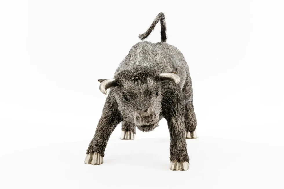 A Powerful Buccellati Sterling Silver Furry Model of a Bull - Image 5