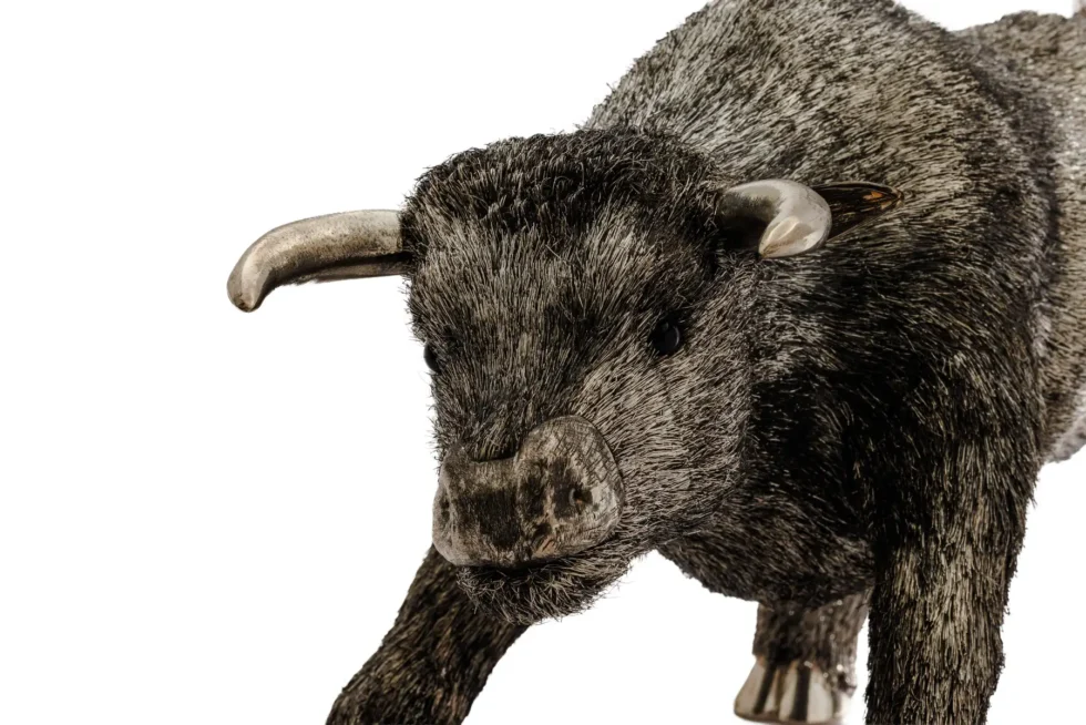 A Powerful Buccellati Sterling Silver Furry Model of a Bull - Image 8