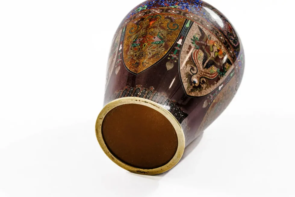 Fine Pair of Meiji Cloisonné Enamel Vases, Attributed to The Ando Jubei Company - Image 15