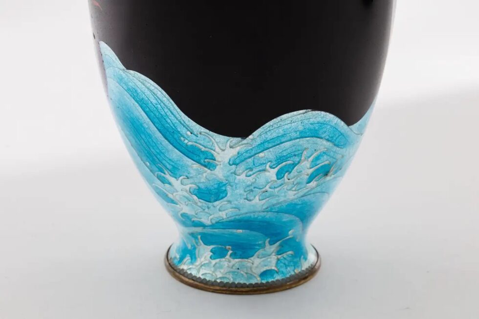 Meiji Japanese Cloisonné Enamel Ginbari Dragon Vase by Kumeno Teitaro - Image 6
