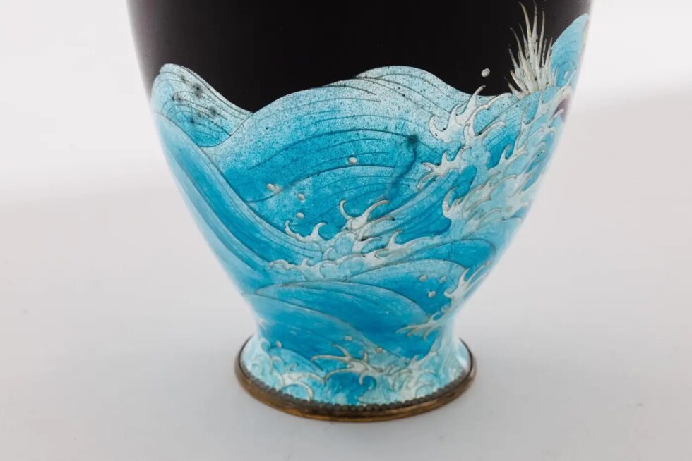 Meiji Japanese Cloisonné Enamel Ginbari Dragon Vase by Kumeno Teitaro - Image 7