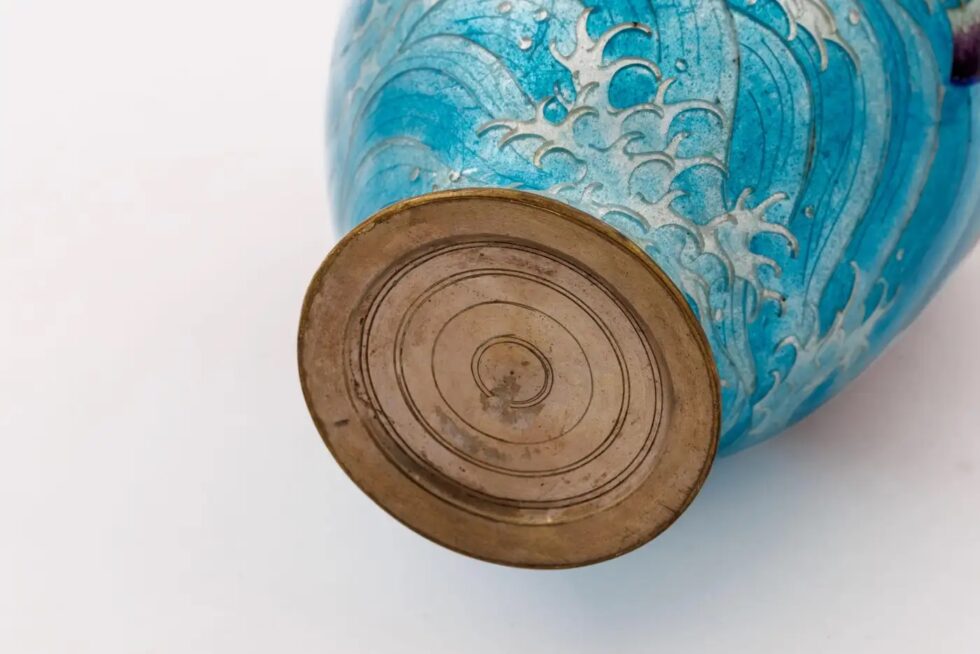 Meiji Japanese Cloisonné Enamel Ginbari Dragon Vase by Kumeno Teitaro - Image 10