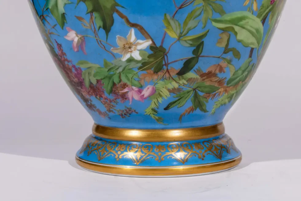 A Large French Baccarat Opaline Glass Hand-Painted "Bacchanale" Vase, by Roussel - Image 6