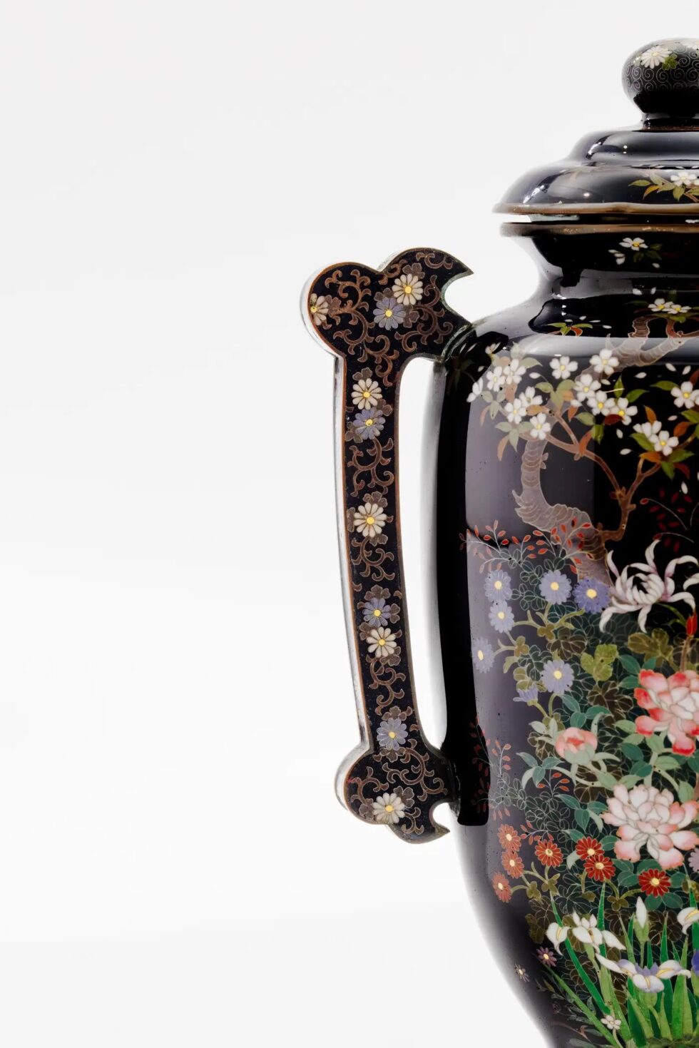 Important Meiji Period Japanese Cloisonné Enamel Covered Jar by Miwa Tomisaburo - Image 13