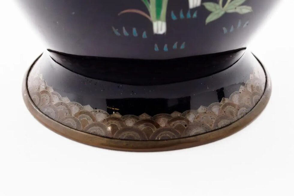 Important Meiji Period Japanese Cloisonné Enamel Covered Jar by Miwa Tomisaburo - Image 5