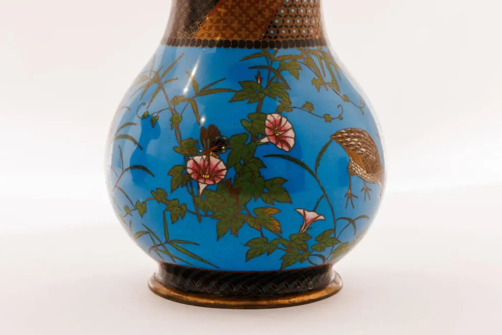 Important Pair of Japanese Cloisonné Enamel Vases Attributed to Gotō Seizaburō - Image 10
