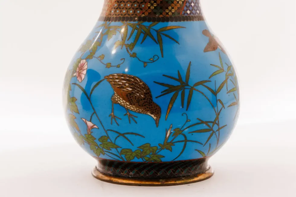 Important Pair of Japanese Cloisonné Enamel Vases Attributed to Gotō Seizaburō - Image 11