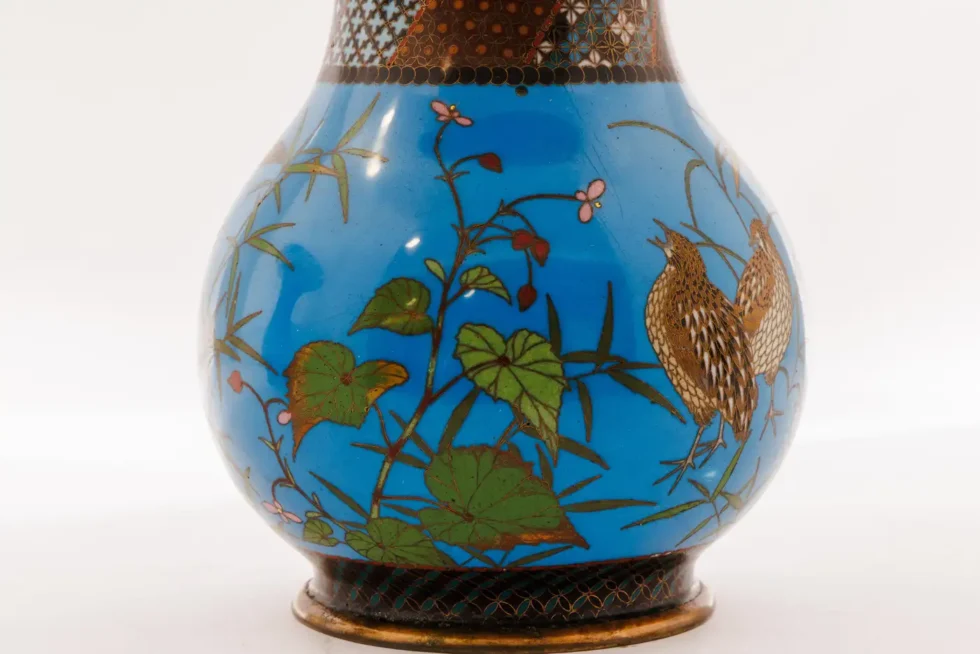 Important Pair of Japanese Cloisonné Enamel Vases Attributed to Gotō Seizaburō - Image 13
