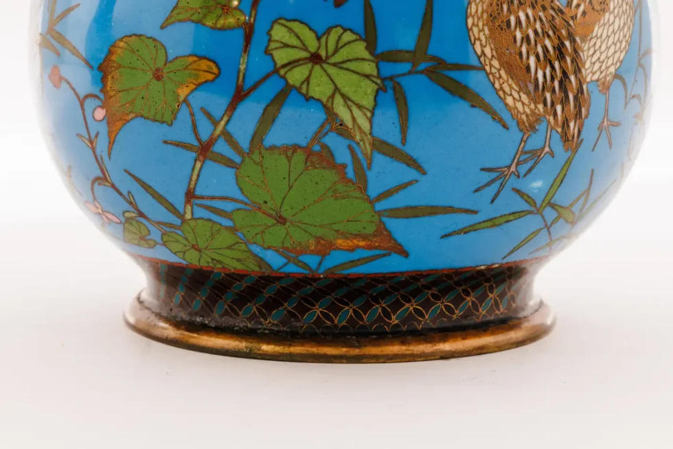 Important Pair of Japanese Cloisonné Enamel Vases Attributed to Gotō Seizaburō - Image 14