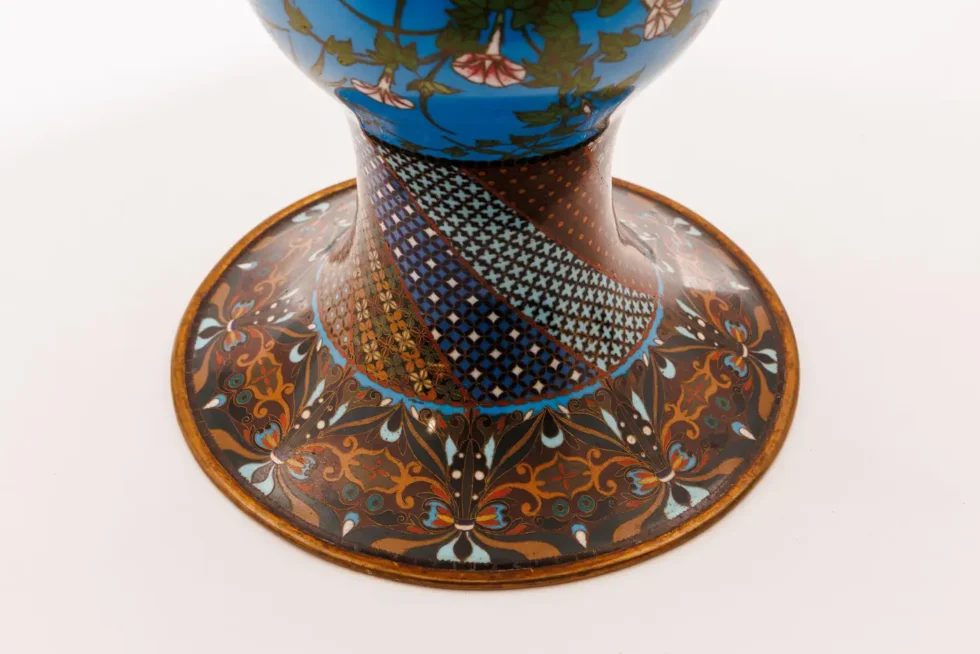 Important Pair of Japanese Cloisonné Enamel Vases Attributed to Gotō Seizaburō - Image 19