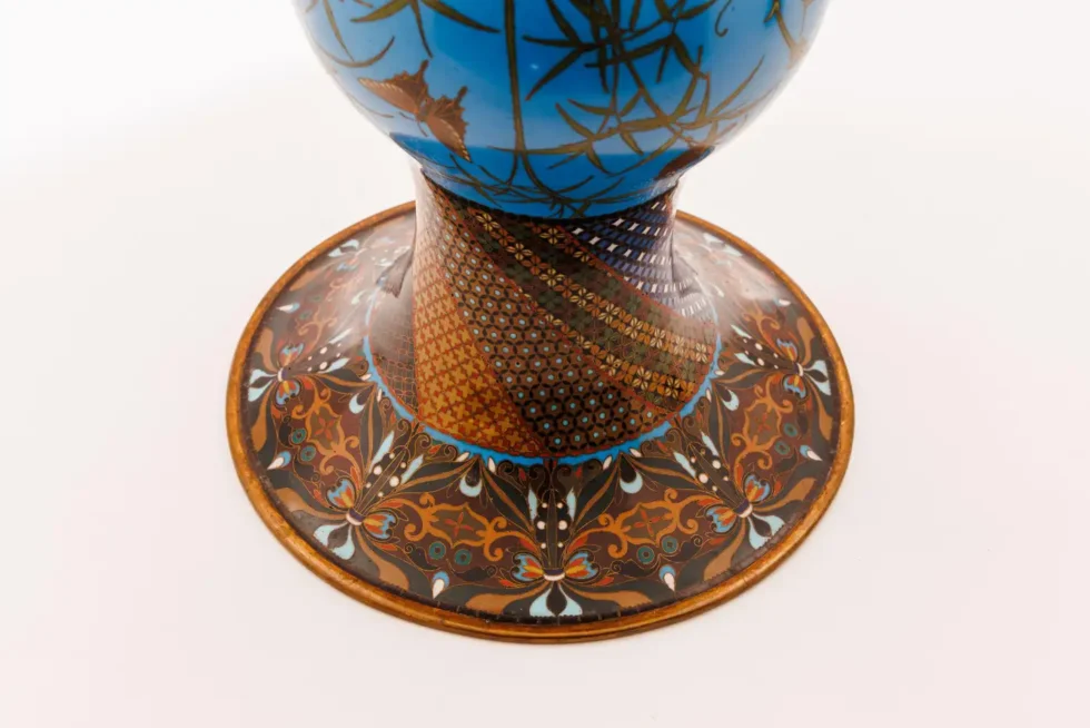 Important Pair of Japanese Cloisonné Enamel Vases Attributed to Gotō Seizaburō - Image 20