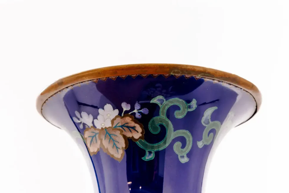 Monumental Japanese Cloisonné Enamel Vase with Chrysanthemums, Gotō Seizaburō - Image 6