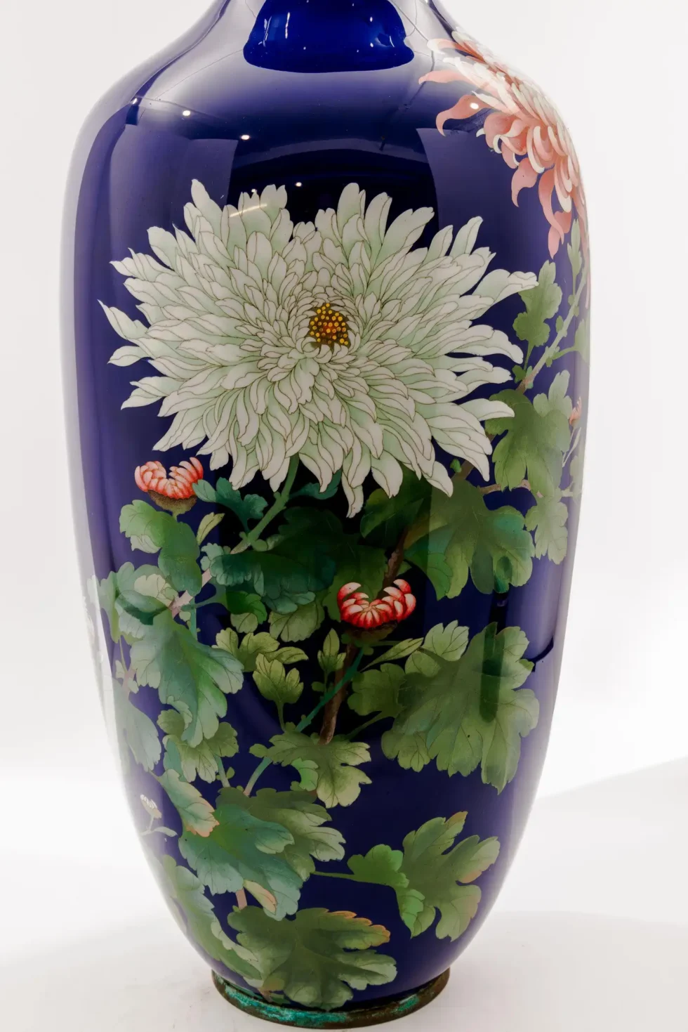 Monumental Japanese Cloisonné Enamel Vase with Chrysanthemums, Gotō Seizaburō - Image 8