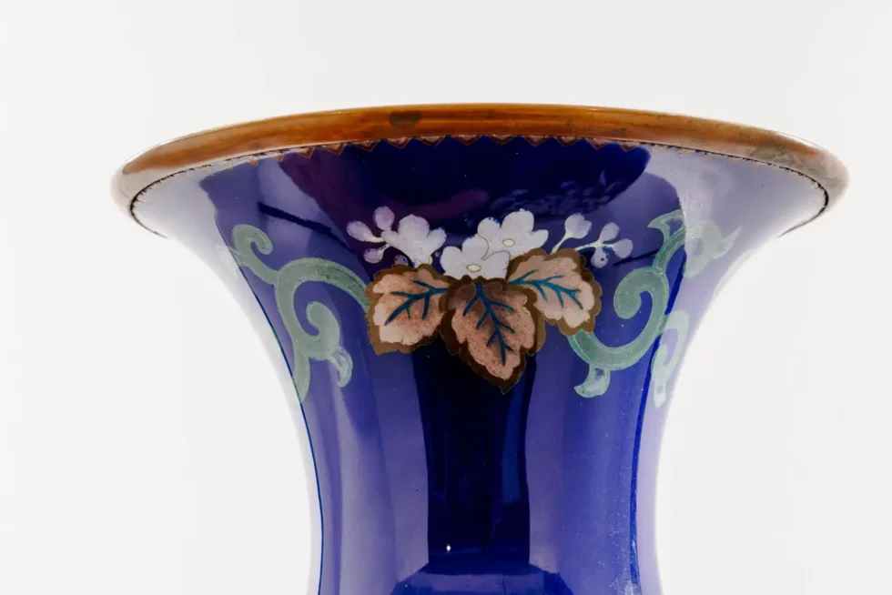 Monumental Japanese Cloisonné Enamel Vase with Chrysanthemums, Gotō Seizaburō - Image 11