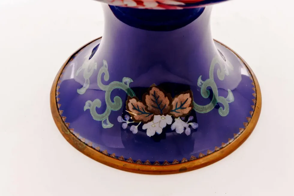 Monumental Japanese Cloisonné Enamel Vase with Chrysanthemums, Gotō Seizaburō - Image 12