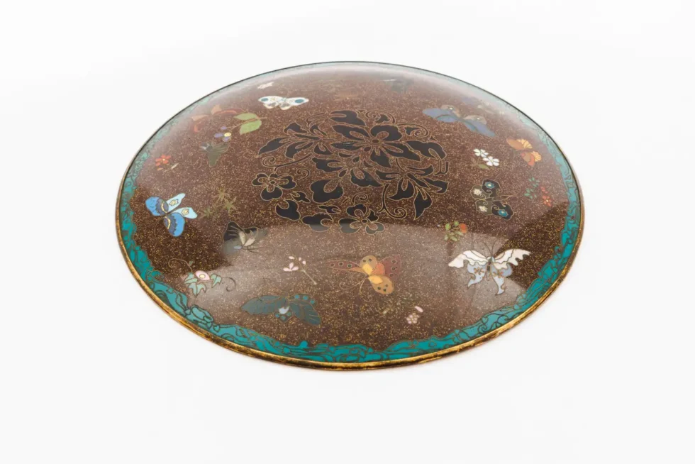 Japanese Cloisonné Enamel Charger with Cranes, Attributed to Gotō Seizaburō - Image 19