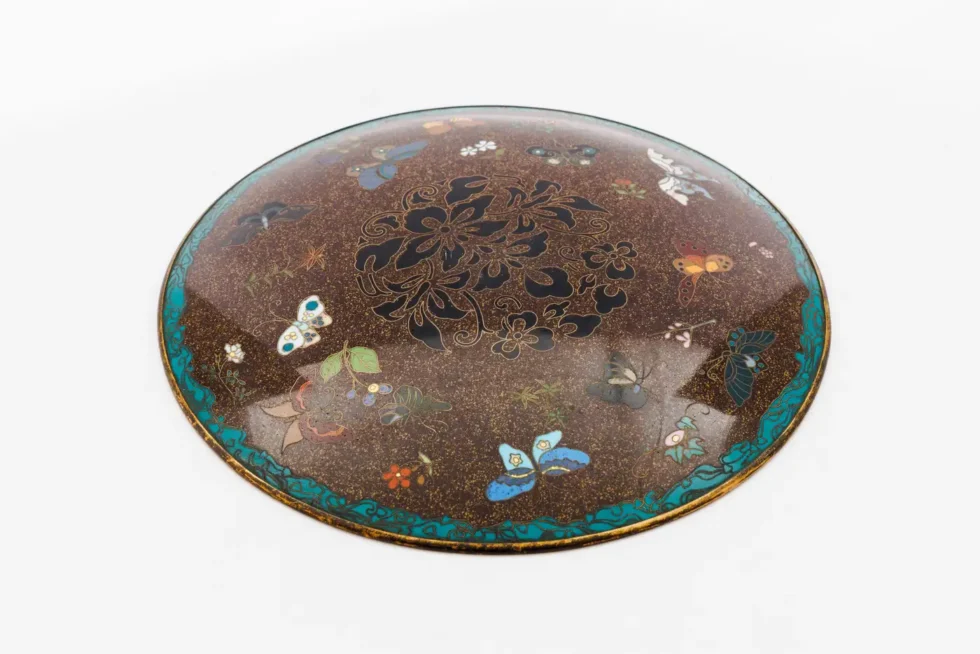 Japanese Cloisonné Enamel Charger with Cranes, Attributed to Gotō Seizaburō - Image 18
