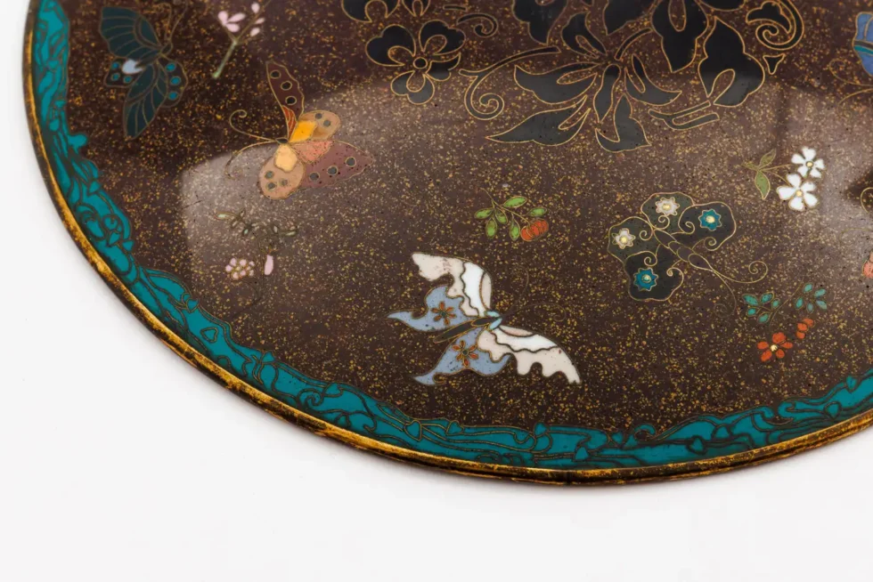 Japanese Cloisonné Enamel Charger with Cranes, Attributed to Gotō Seizaburō - Image 16