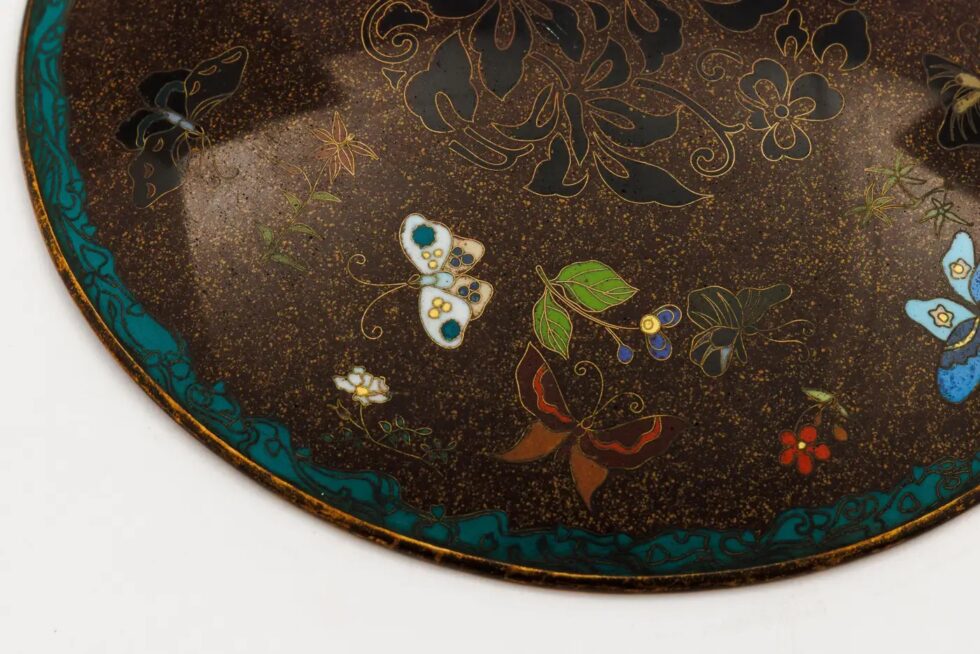Japanese Cloisonné Enamel Charger with Cranes, Attributed to Gotō Seizaburō - Image 6