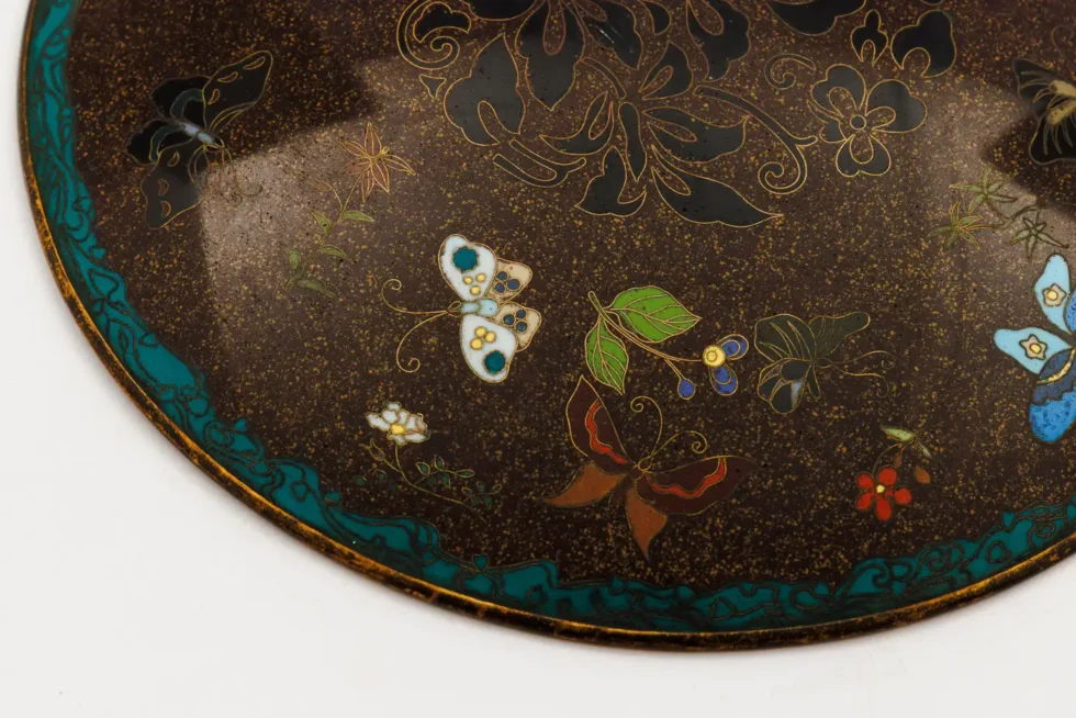 Japanese Cloisonné Enamel Charger with Cranes, Attributed to Gotō Seizaburō - Image 14