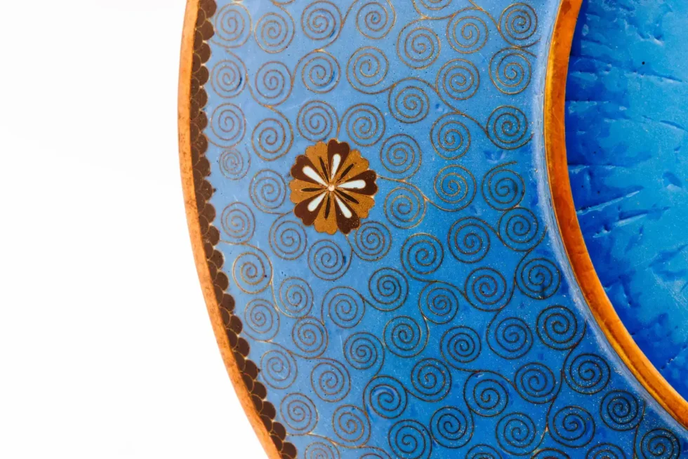 Fine Japanese Cloisonné Enamel Charger Peonies Birds Butterflies Goto Seizaburō - Image 7