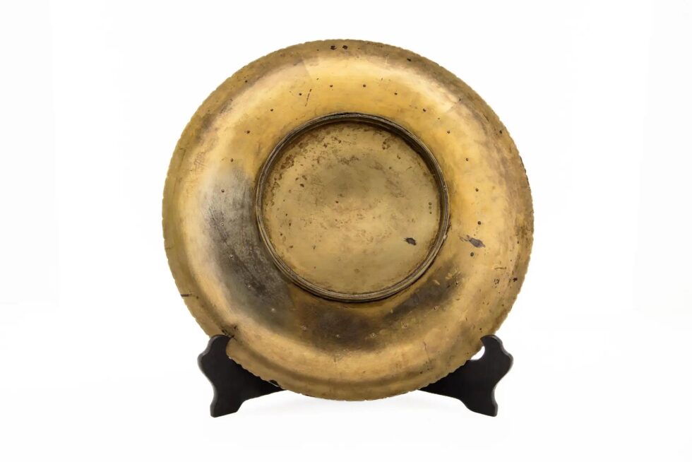 An Important Ottoman Yildiz Palace Silver Gilt and Enamel Plate, Sphinx of Egypt - Image 2