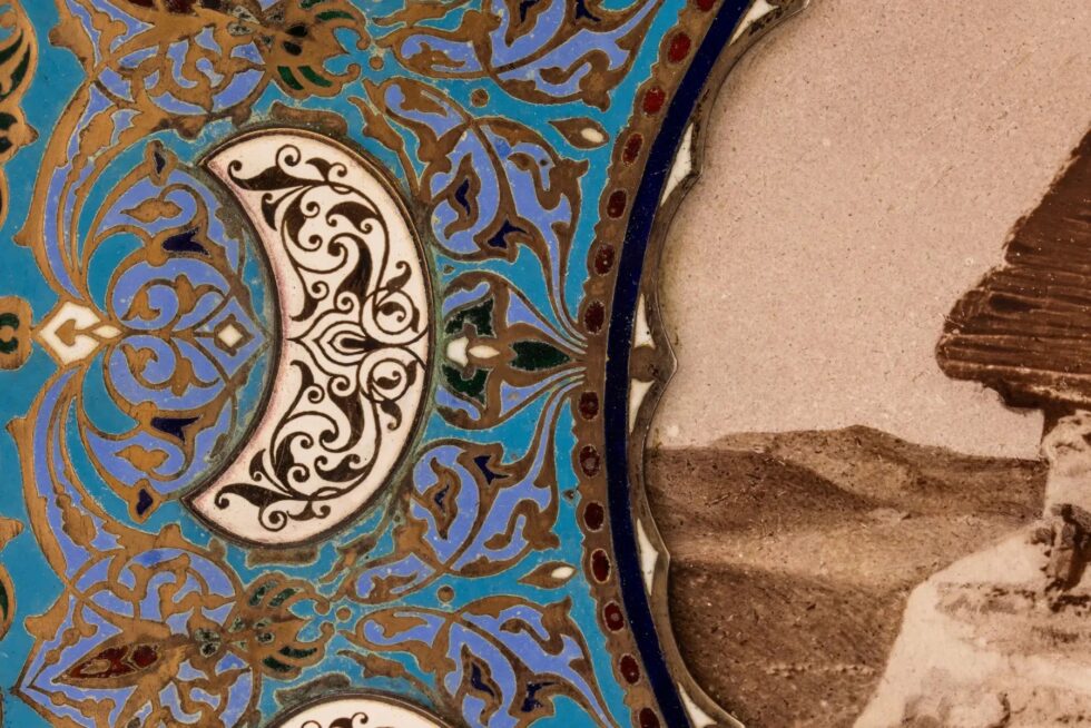 An Important Ottoman Yildiz Palace Silver Gilt and Enamel Plate, Sphinx of Egypt - Image 8