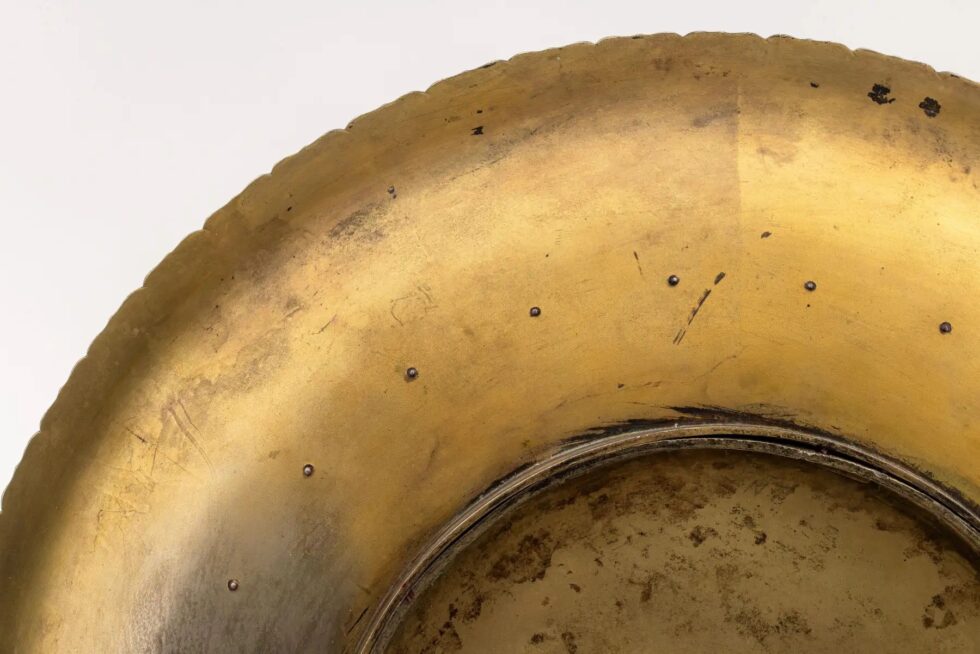 An Important Ottoman Yildiz Palace Silver Gilt and Enamel Plate, Sphinx of Egypt - Image 10