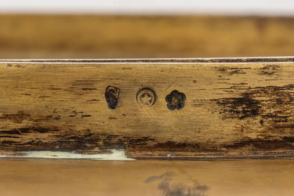 An Important Ottoman Yildiz Palace Silver Gilt and Enamel Plate, Sphinx of Egypt - Image 14