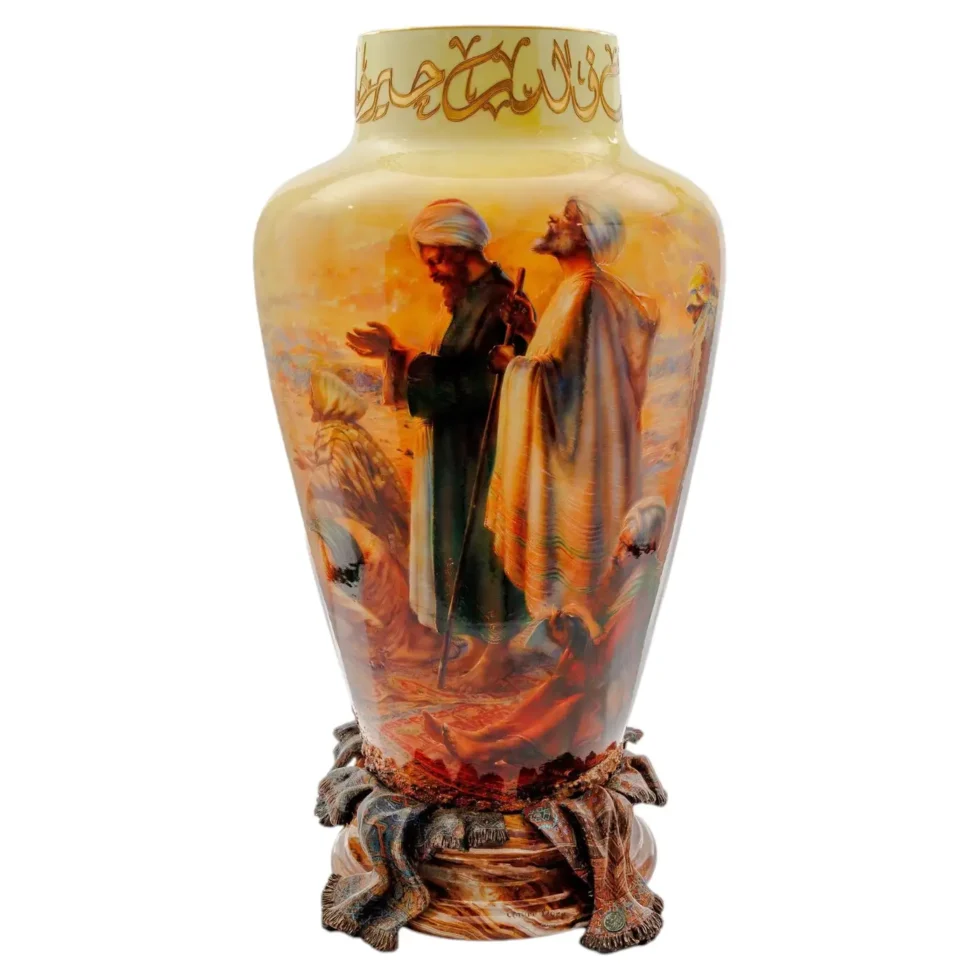 A Palatial Sevres Orientalist Vase ‘Prayers in the Desert’ by Andre Dore