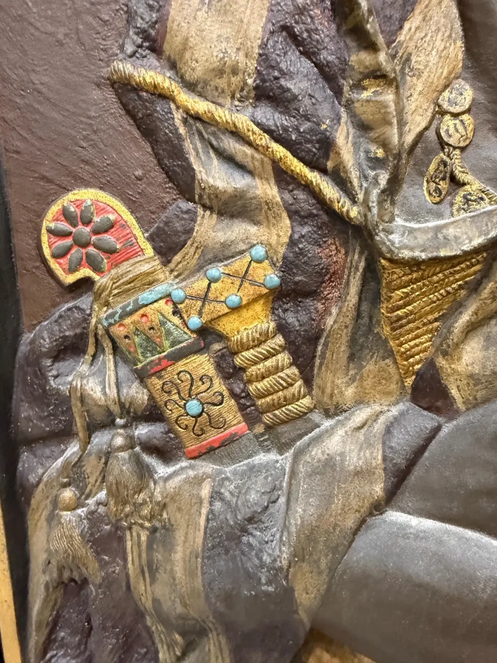 Exceptional Pair of Signed Louis Hottot Orientalist Polychrome Relief Panels - Image 6