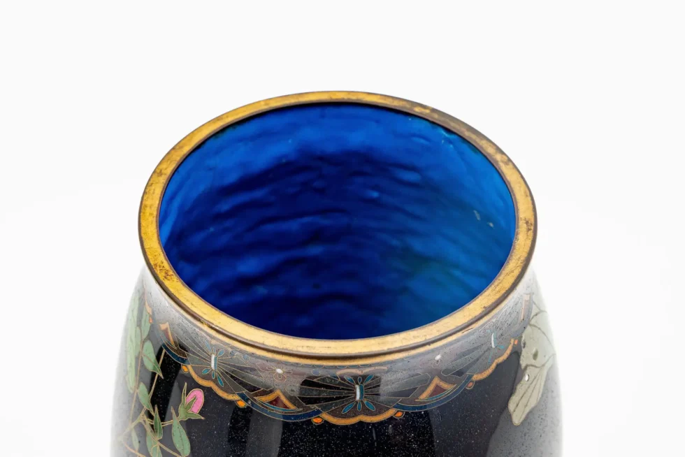 Important Japanese Cloisonne Enamel Garniture Attributed to Goto Seizaburo - Image 19