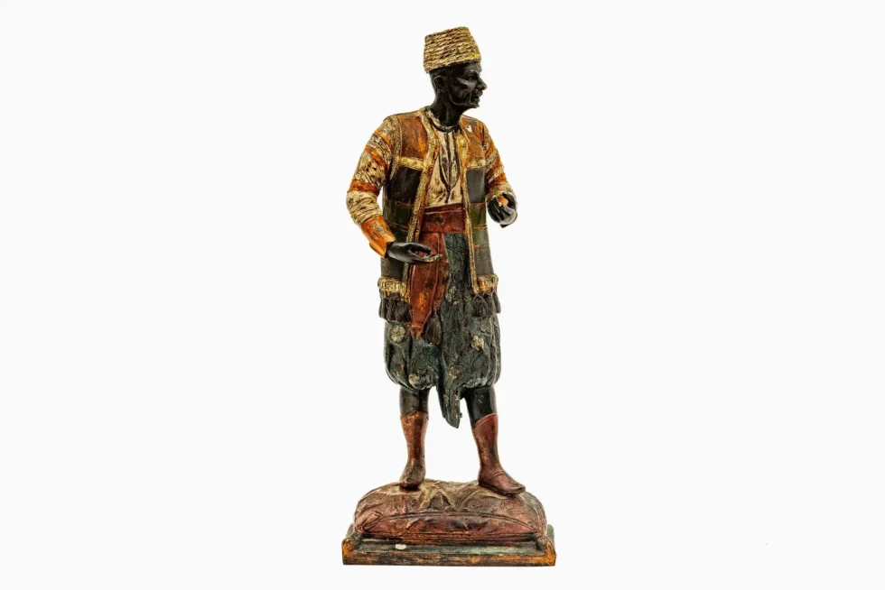 Exceptional Pair of 19th Century Orientalist Moorish Polychrome Bronze Figures - Image 6