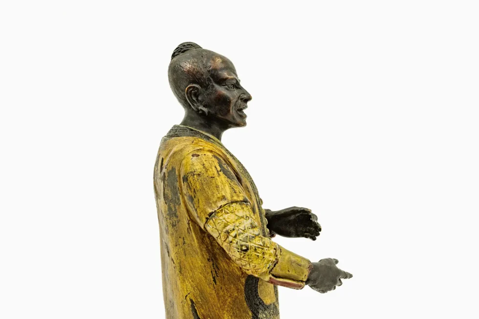 Exceptional Pair of 19th Century Orientalist Moorish Polychrome Bronze Figures - Image 12