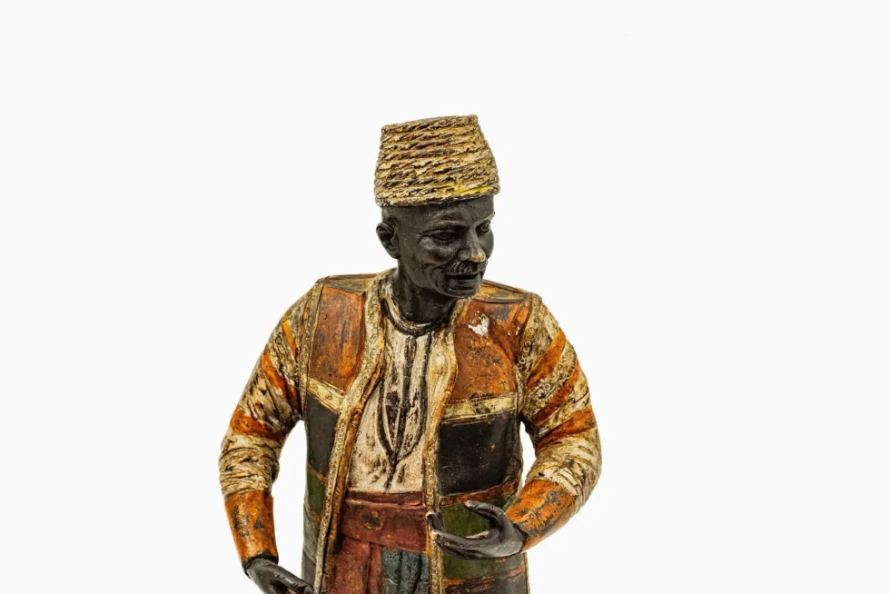 Exceptional Pair of 19th Century Orientalist Moorish Polychrome Bronze Figures - Image 13