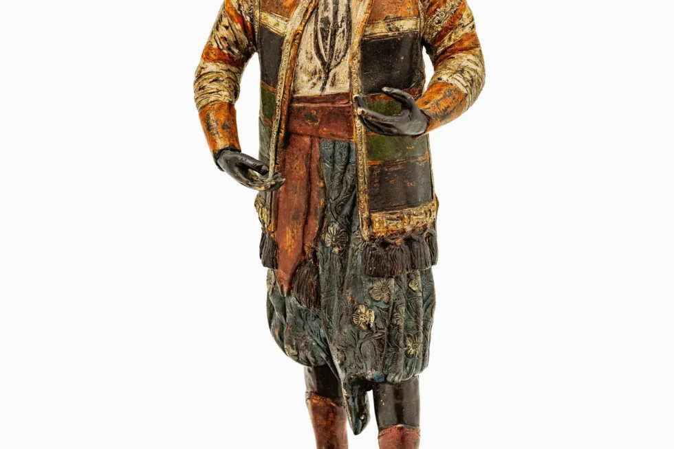 Exceptional Pair of 19th Century Orientalist Moorish Polychrome Bronze Figures - Image 14