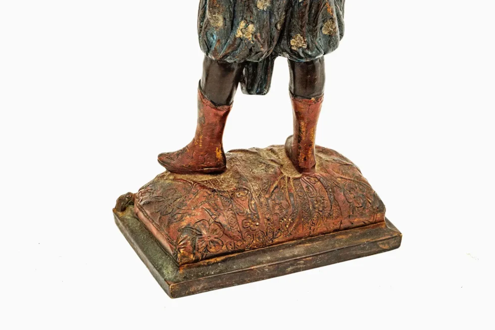 Exceptional Pair of 19th Century Orientalist Moorish Polychrome Bronze Figures - Image 16