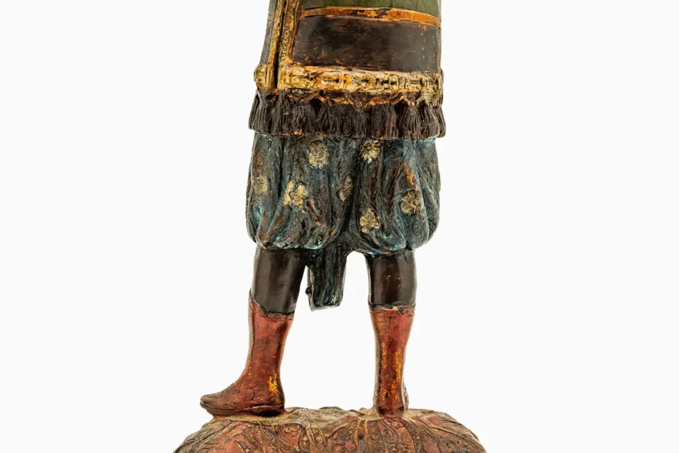 Exceptional Pair of 19th Century Orientalist Moorish Polychrome Bronze Figures - Image 17