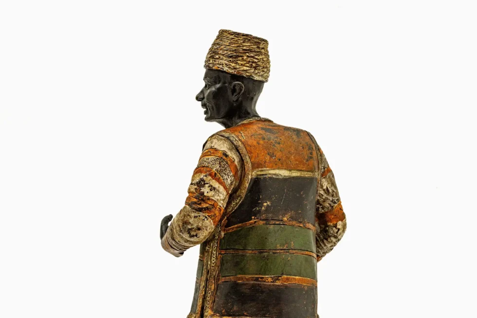 Exceptional Pair of 19th Century Orientalist Moorish Polychrome Bronze Figures - Image 19