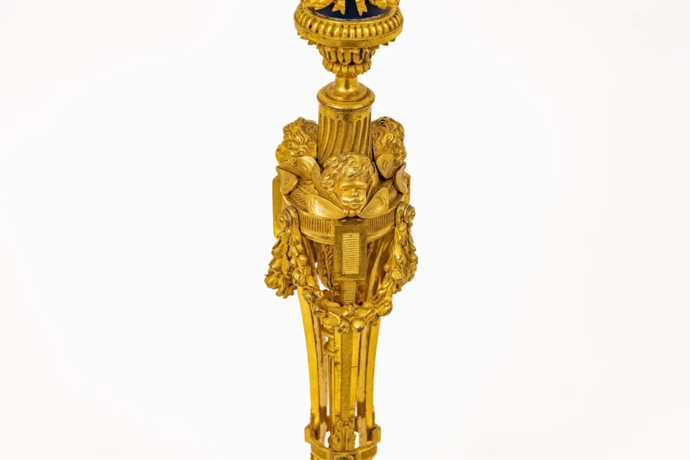 Exceptional Pair of French Ormolu Candlesticks by Millet, After Martincourt - Image 5