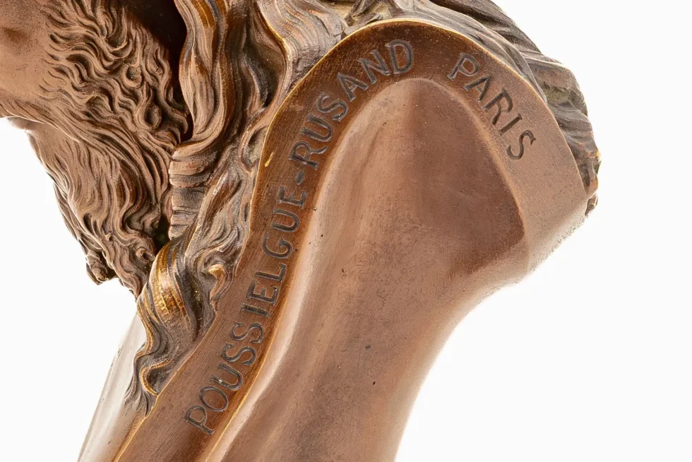 Exceptional French Bronze Bust of Christ by Auguste Clésinger Poussielgue Rusand - Image 3