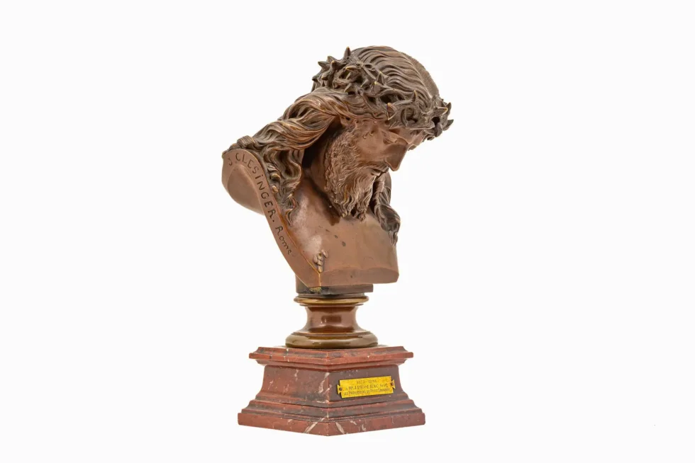 Exceptional French Bronze Bust of Christ by Auguste Clésinger Poussielgue Rusand - Image 8