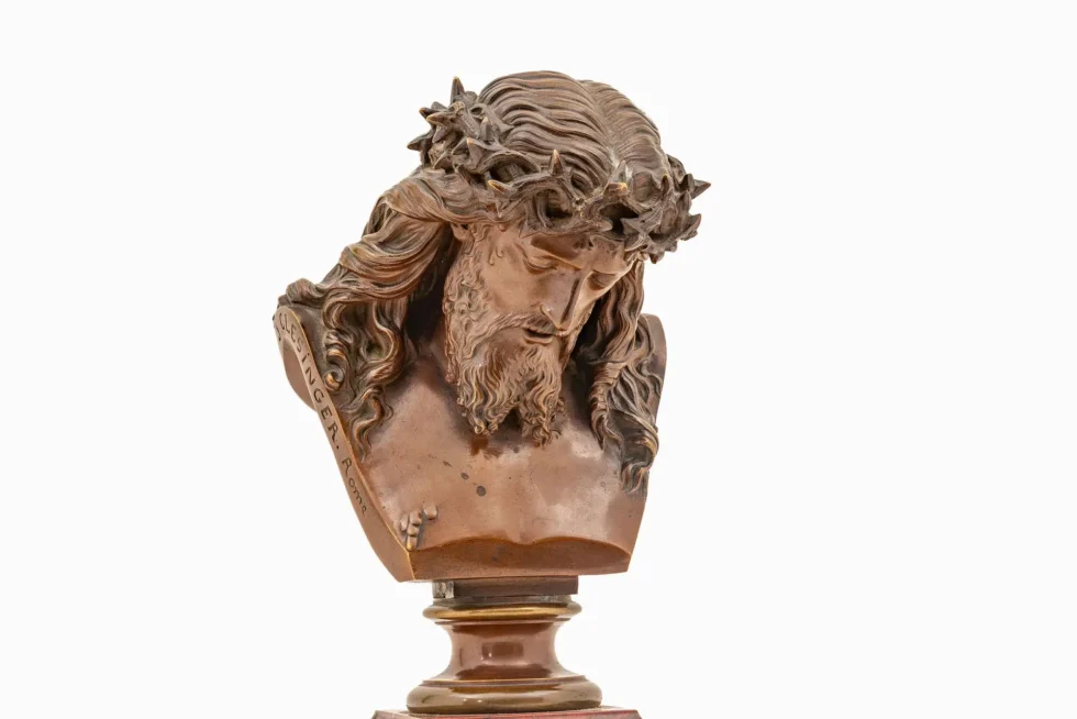 Exceptional French Bronze Bust of Christ by Auguste Clésinger Poussielgue Rusand - Image 10