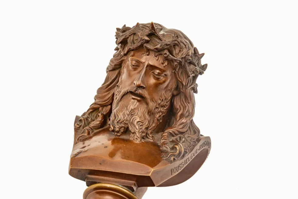 Exceptional French Bronze Bust of Christ by Auguste Clésinger Poussielgue Rusand - Image 13